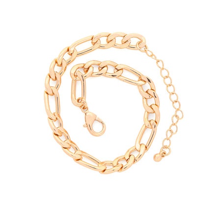 Beautiful golden bracelet isolated on white backgroundの写真素材