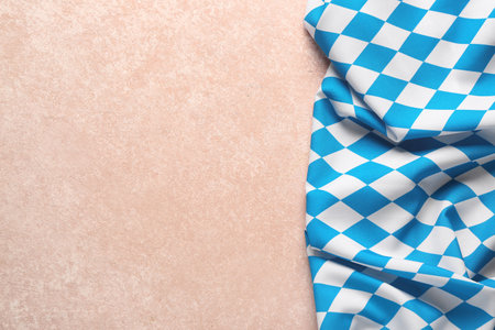 Flag of Bavaria on light pink backgroundの写真素材