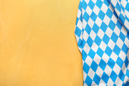 Flag of Bavaria on yellow backgroundの写真素材
