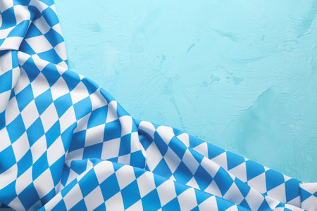 Flag of Bavaria on blue backgroundの写真素材