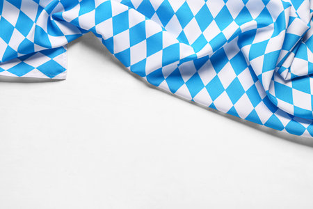 Flag of Bavaria on white backgroundの写真素材
