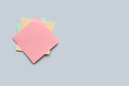 Sticky notes on gray background. Update concept