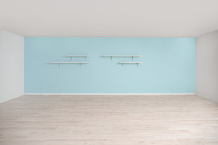 View of big empty roomの写真素材