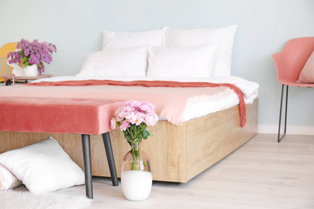 Stylish interior of modern bedroom