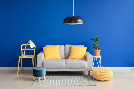 Beautiful interior of modern living roomの写真素材