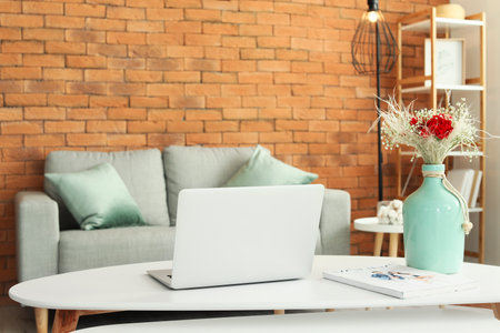 Beautiful interior of modern living roomの写真素材