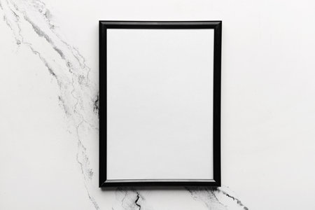 Blank photo frame on white backgroundの写真素材