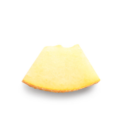 Piece of sweet melon on white backgroundの写真素材