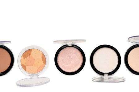Different highlighters on white background