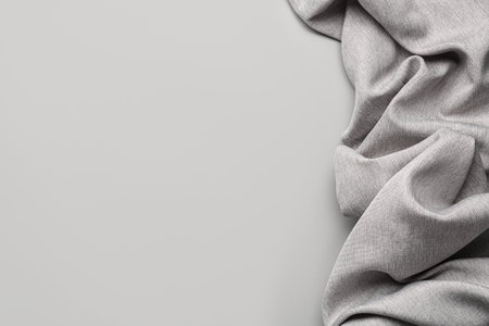 Clean napkin on gray backgroundの写真素材