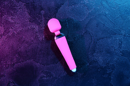 Vibrator on dark color backgroundの写真素材