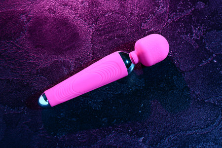 Vibrator on dark color backgroundの写真素材