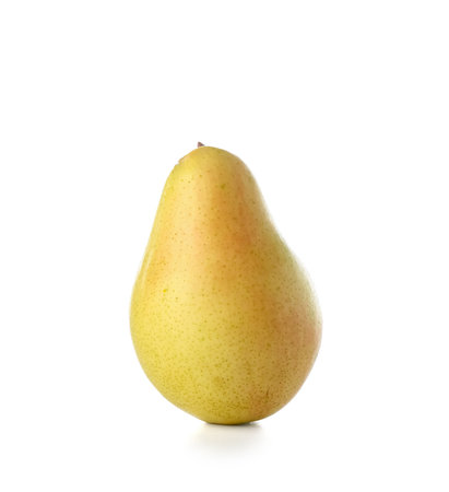Ripe pear isolated on white backgroundの写真素材