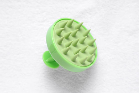 Hair scalp massager on white backgroundの写真素材