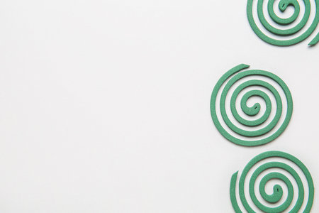 Mosquito spirals on white background