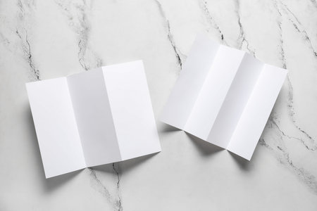 Blank brochures on white background