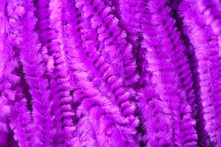 Texture of violet synthetic bristles as background, closeup