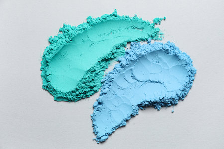 Powder pigments on light backgroundの写真素材