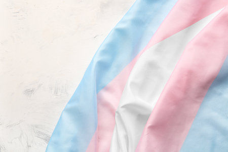 Transgender flag on light grunge backgroundの写真素材