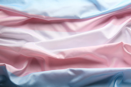 Closeup view of transgender flagの写真素材