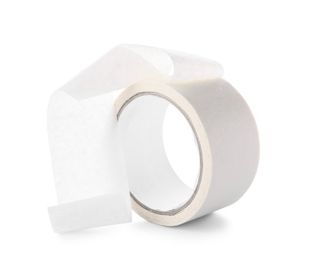Roll of masking tape on white backgroundの写真素材