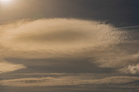 Clouds in the sky. The wonderful spectacle of a sky full of clouds. Depth and three-dimensionality...