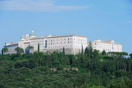 The Abbey of Montecassino. Is a Benedictine monastery located on the summit of Montecassino, in Lazio.のeditorial素材