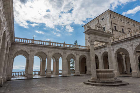 The Abbey of Montecassino. Is a Benedictine monastery located on the summit of Montecassino, in Lazio.のeditorial素材