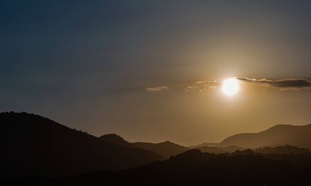 Campania, Italy. Roccamonfina Regional Park. Spectacular sunset.の写真素材