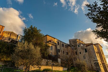 Glimpses of the historic center of Isernia, capital of the homonymous province of Molise, a pleasant town with a cool climate in summer and not too cold in winter.の写真素材
