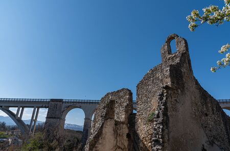 Isernia, Molise, ruins of the Celestial Convent of S. Spirito. View.の写真素材