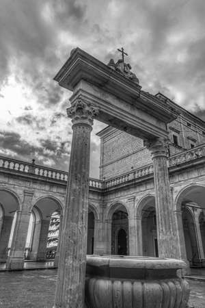 The Abbey of Montecassino. Is a Benedictine monastery located on the summit of Montecassino, in Lazio.のeditorial素材