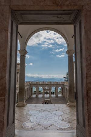 The Abbey of Montecassino. Is a Benedictine monastery located on the summit of Montecassino, in Lazio.のeditorial素材