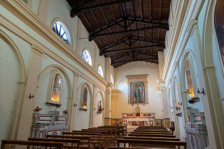 Isernia, Molise, Italy. Church of the Immaculate Conception. Interior viewのeditorial素材