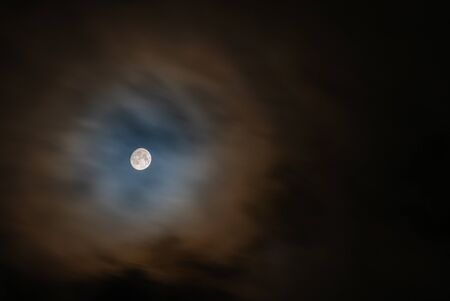 The Moon, a wonderful night view of the planet Earth satellite.の写真素材
