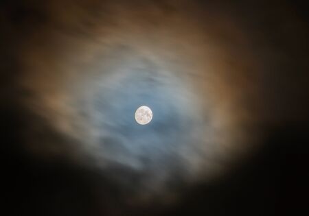 The Moon, a wonderful night view of the planet Earth satellite.の写真素材
