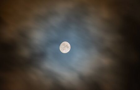 The Moon, a wonderful night view of the planet Earth satellite.の写真素材