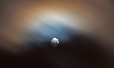 The Moon, a wonderful night view of the planet Earth satellite.