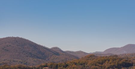 Campania, Italy. Roccamonfina Regional Park. Spectacular winter panorama.の写真素材