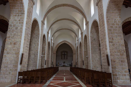 Rocchetta in Volturno, Isernia, Molise. Benedictine Abbey of S. Vincenzo al Volturno. Historic Benedictine abbey located in the territory of the Province of Isernia, in the Upper Volturno Valley.のeditorial素材