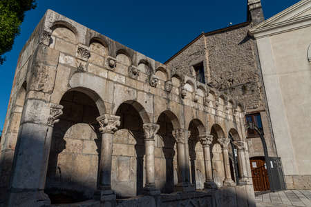 Isernia, Molise. The "Fraternal Fountain" is an elegant public fountain, as well as a symbol, of the city of Isernia.のeditorial素材