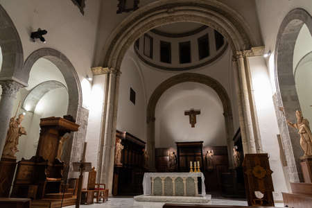 Teano, the Cathedral. The cathedral of San Clemente is the main place of worship in the city of Teano, in Campania, and the seat of the diocese of Teano-Calviのeditorial素材
