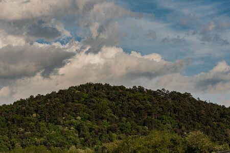Molise landscape seen from Isernia, capital of the homonymous province of Molise, a pleasant town with a cool climate in summer and not too cold in winter.の写真素材
