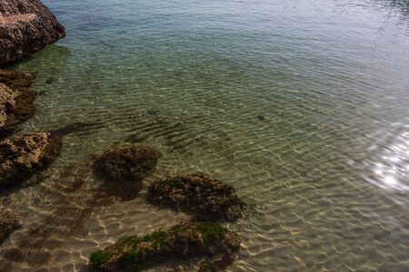 Ostuni, Brindisi, Puglia. Rosa Marina. Fantastic view of the clear waters of the Adriatic Sea.の写真素材