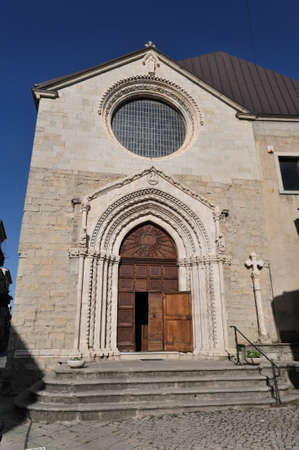 Agnone, Isernia, Molise, church of St. Emidio. The Church of Sant'Emidio in Agnone is a splendid testimony of the Agnonese sculptural art of the fourteenth centuryのeditorial素材