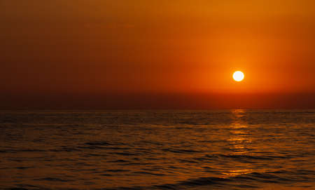 Ostuni, Puglia. Sunrise at Rosa Marina. Renowned seaside resort located in the heart of Salento. This stretch of coast is punctuated by a series of rocky beachesの写真素材