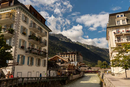 Chamonix Mont Blanc. Glimpses of summerのeditorial素材