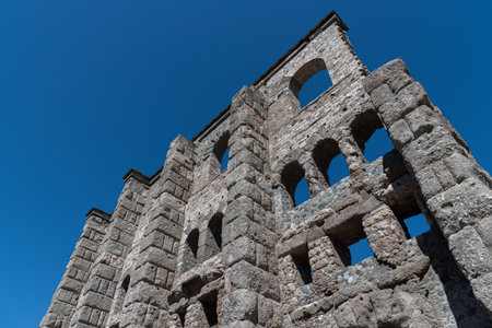 Ruins of the Roman Theater of Aostaの写真素材