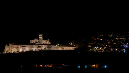 Assisi, Umbria, Perugia, the Basilica of San Francesco. The Upper Church. Viewの写真素材