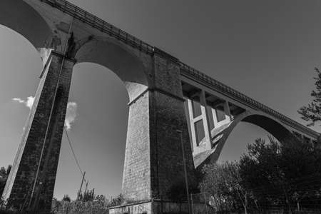 Isernia, Molise, Italy. Santo Spirito railway bridge. Viewの写真素材
